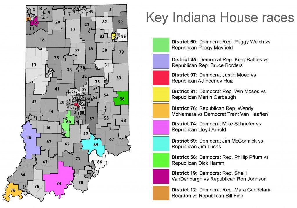 Key races will determine GOP margin in Indiana House